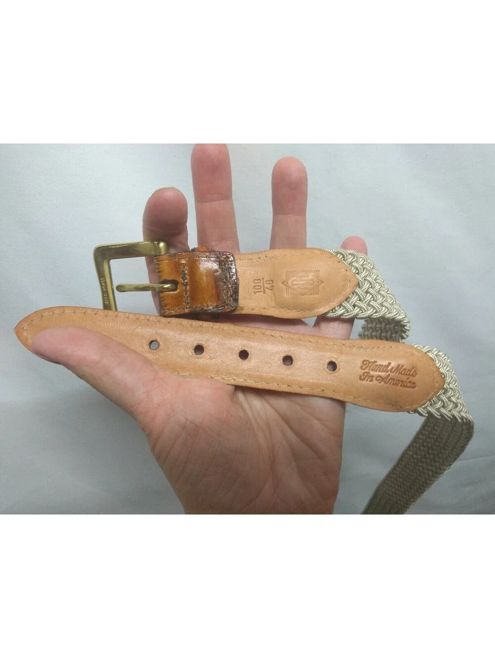 Belt Handmade In The USA with Solid Brass Buckle 085